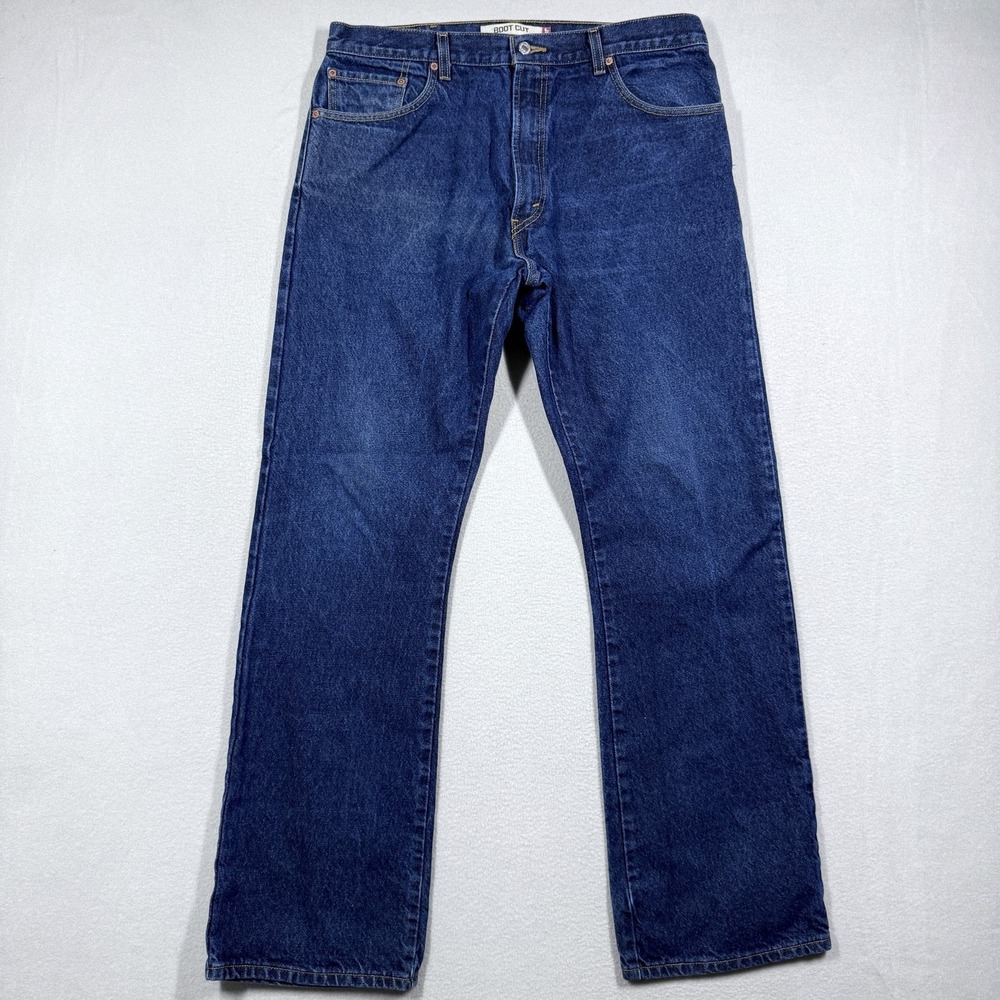 Vintage Levis 517 Jeans Mens 38x34 Bootcut Boot Cut Dark Wash Western Y2K Cowboy